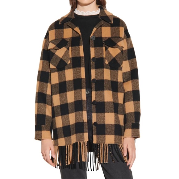 sandro fringe jacket